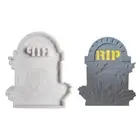 Halloween Themed Silicone Mold for Unique Skull Graveyard Stone