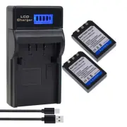 2x Battery +USB Charger For OLYMPUS Li-10B Camedia C-5000 7000 Sport Zoom D-590