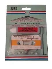 Audio Tape Cassette Player Wet Head Cleaner & Demagnetizer