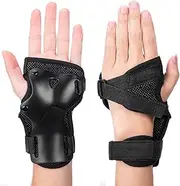 Wrist Guard Gloves, Breathable Wrist Brace Gloves Hand Protective Gear, Adjustable Sports Wrist Support Gloves Relief Hand Pressure Protection Gear for Women Men Roller Skating Skiing Snowboarding