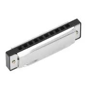 Diatonic Harmonica Aluminum Alloy 10 Hole C Key Portable Mouth Organ Musical EUJ