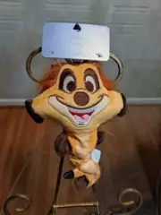 Fetch Disney Flat Timon 9” Dog Toy Clinker & Squeaker New