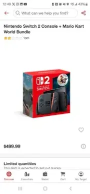 Nintendo Switch 2 Mario kart bundle (Ships Early June) PRE-ORDER CONFIRMED!!