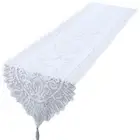 Lace Table Runner for Wedding Party Coffee Table Decor White 13 x 54 Inch