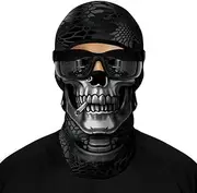 [ShopINess] Unisex 3D Winter Skull Balaclava for Adults Face Cover for Motorbike, Cycling, Sports, Hiking, and Outdoor Activities, Classic Design, One Size Fits All - Skull