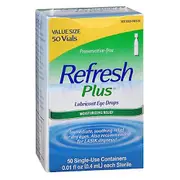 Refresh Refresh Plus Lubricant Eye Drops Single-Use Containers, Count of 50 (Pack of 1)
