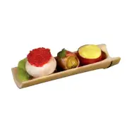 PacknWood 209BBOSAKA Osaka Half Circular Bamboo Dish - 4.5 x 1.4 x 0.6 In- Pa...