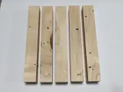Pen Blanks Box Elder 7/8 x 7/8 x 6 Inch 5 total New Kiln Dried with Beetle holes
