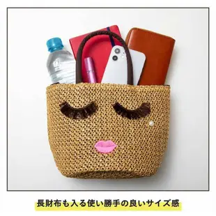 [SALE] 日本book書籍附錄包 alice olivia a-jolie 睫毛刺繡 咖啡色手提包托特包藤編包草編包
