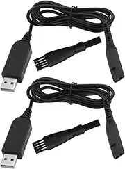 EMSea 2Pcs Electric Shaver Charging Cable Replacement Compatible with Braun 3020S 3080S 760CC 790CC 340s 190s 5190cc 5210 9095cc Shaver Charger Cord