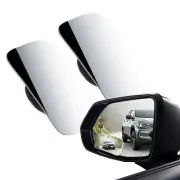 360° Stick On Rear View Auxiliary Blind Spot Mirror Square, Wide Angle Car Truck