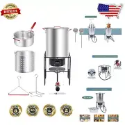 Heavy-Duty 30 Qt Turkey Fryer & 10 Qt Fish Fryer Combo - Quick Cooking Solution
