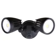 Martec Fortress II 30W Tricolour LED Double Exterior Security Light Black
