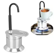 Portable 50ml Single Tube Moka Pot 1 Cup Spout Stovetop Italian Coffee Maker