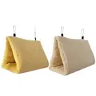 Plush Bird Bed Parrot Hideaway Shed House for Parakeet Winter Warm