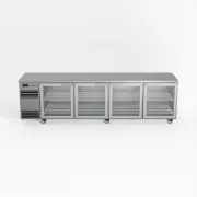 Skope BackBar 4 Glass Swing Door CounterLine Fridge - CL.4.GSW - Stainless Steel