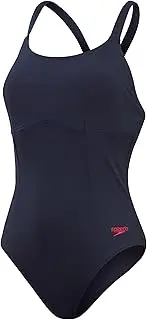 [Speedo] Womens Shaping Cross Back Swimming Costume Pure Blue