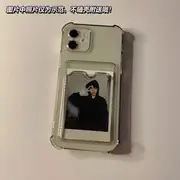 Transparent Card Holder Phone Case - iPhone 16 Pro Max / 16 Pro / 16 Plus / 16 / 15 Pro Max / 15 Pro / 15 Plus / 15 / 14 Pro Max / 14 Pro / 14 Plus / 14 / 13 Pro Max / 13 Pro / 13 Transparent Black - iPhone 15 Pro