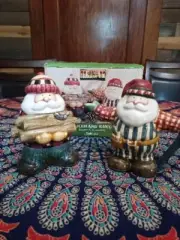 Sakura Debbie Mumm Woodland Santa Sugar & Creamer Set ~ New in Box