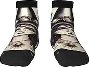 [JEJEA] Magic Witch Witchcraft Bohemian print Men's Athletic Cushioned Crew Socks Crew Training Athletic Socks Men and Women for Sports