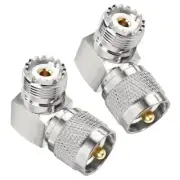 UHF Right Angle Adapter L Shape 90 Degree RF Coax Connector for CB Radio, Nic...