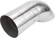 X AUTOHAUX 4" ID Inlet Turn Down Exhaust Tip 12" Inch 305mm Overall Length Silver Tone T304 Stainless Steel 4" Outlet OD Tailpipe Tip Surface Polishing Mandrel Bend Elbow Tube