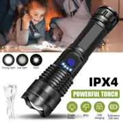 1000000 Lumens Super Bright LED Tactical Flashlight Rechargeable LED Work Light