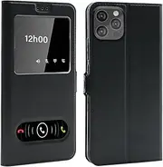 CEKA TECH Case for iPhone 14 Pro Max (6.69 inch), Window Protective Case with Magnetic Closure - Multiple Colours Available for iPhone 14 Pro Max - Black