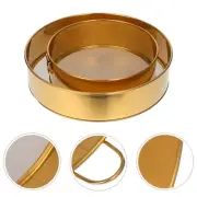 2 Pcs Baking Flour Sifter Sieve for Stainless Steel Mesh Strainer