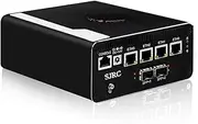 SJRC Firewall 10GbE Mini PC, 12th Gen 5 Core Pentium Gold 8505 Micro Applicance, Dual SFP+ 10 Gigabit, 4 x i226V 2.5GbE LAN, Barebone, Support OPNsense, HD, DP, Typc-C, 4K, TF