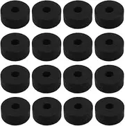 eMagTech 16pcs Jazz Drum Felt Cymbal Pad Felt Drum Pad 35x15mm Drum Sleeve Accessory for Most Jazz Drum Black Instrument Accessories