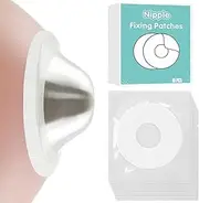 GoNeno Silver Nursing Cup Fixing Patches, Premium Fixed Nipple Patches for Silver Nursing Cups, Painless Material, Reusable & Durable Fit, Breathable Breast Shields with Odorless Comfort - 10 PCS