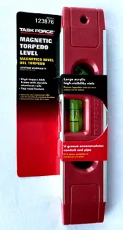 Task Force Magnetic Torpedo Level High Impact ABS Frame- 9 in #123876