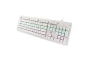 TODO Mechanical Gaming Keyboard Rgb Led Linear Blue Switch 104 Key Usb Windows - White