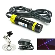 Violet/Blue Cross 405nm 100mW Focusable Laser Diode Module 5V Adapter Holder