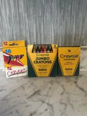 Mixed Lot Vintage Crayola Crayons Large Regular Unused Crayons '80s 90's