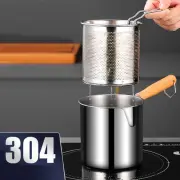 Home Deep Fryer Pot Kitchen Frying Pan Japanese Frying Pot for Camping Party