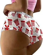 [Generic] Women's Boxers Print Shorts Funny Boxer Brief Underwear Boyshort Ladies Pajamas Cotton Undies for Women