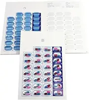 Monthly Cold Seal Medication Blister Pack System Cards - One Piece Unit Dose Book Fold, Easy No Extra Equipment Needed, Just Fill and Seal, (31 Day Monthly - 6 Pack)