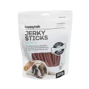 Happy Tails 500g Beef And Bacon Jerky Sticks Dog Treats