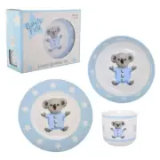 Baby Koala 3 Pieces Breakfast Set Ceramic Plate/ Bowl/ Cup Newborn Baby Boy Gift