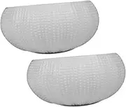 PRETYZOOM 2Pcs White Ceramic Caviar Storage Bowls Elegant Appetizer Dipping Bowls for Serving Seafood Lightweight for Home Restaurant Outdoor Events