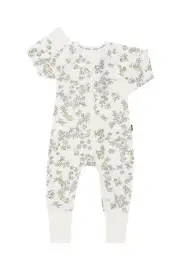 Bonds: Long Sleeve Zip Wondersuit - Daises (Size 2)