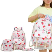3Pcs Set Kids Backpack With Lunch Bag Pencil Bag Nylon Lightweight School Backpack