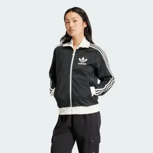 【adidas 愛迪達】Beckenbauer TT 女 立領 外套 運動 休閒 復古 三葉草 羅紋領 黑白(IR6089)