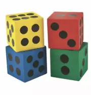 4pk Of Big Foam Playing Dice Cube Birthday Party Games Activities Play Kids