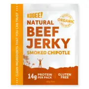 Kooee! Smoked Chipotle Beef Jerky organic beef gluten free 14g protein snack