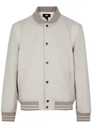 Paige Tomlinson Felt Bomber Jacket - Ecru - S S