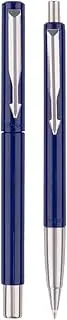 Parker Vector Standard Blue Body Roller Ball Pen and Ball Pen 2-Pieces, Blue