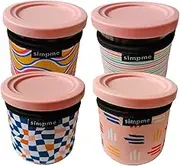 simpme Ice Cream Sleeve Neoprene Sleeve for Ninja Ice Cream Cups, Compatible with NC301 NC300 NC299AMZ Series Ice Cream Maker Containers -(Mix, 4-Pack) (Other)